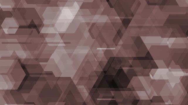 abstract design of overlapping brown triangle and hexagon shapes, perfect for a seamless looping motion graphics geometric background