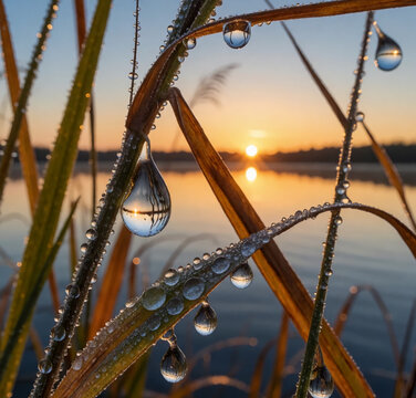 Morgentau am See 3