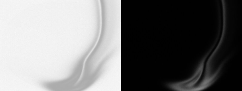 Dark grainy charcoal, deep shadow void, smooth sinuous glowing arcs, ethereal diffused radiance, subtle shimmering light streaks, isolated