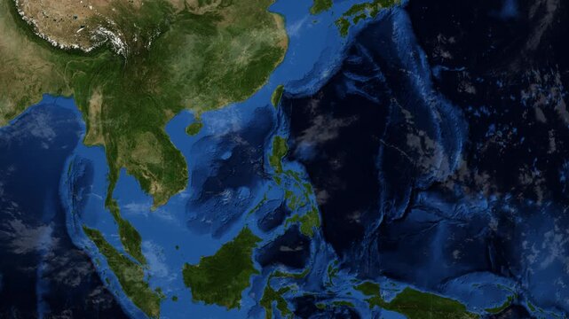 Cinematic 3D Earth Globe Orbital Zoom into Philippines Borders