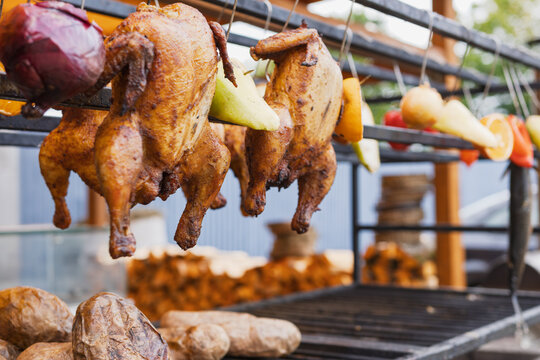 Roasted Chickens and Vegetables in Medieval Style