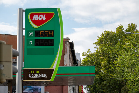 MOL Fuel Price Sign In Budapest