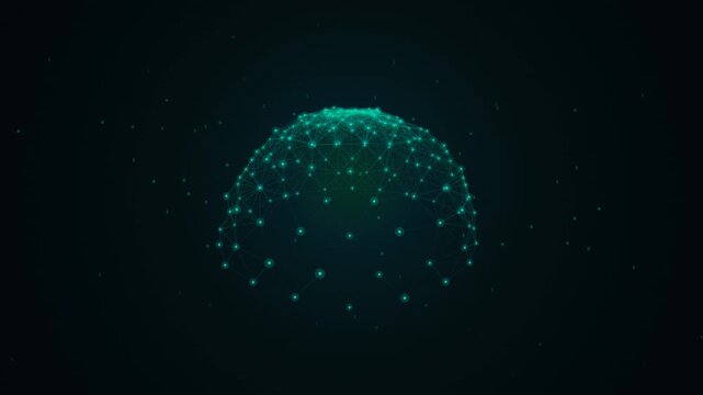 Cybersecurity Digital Shield Mesh Protecting Data with Floating Binary Code