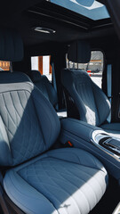 Obraz premium Luxury car interior shows modern design and comfortable seating