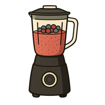 juicer blender berry cartoon illlustration