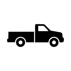 Obraz premium Black Pickup Truck Silhouette Icon