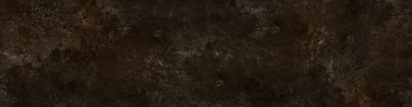 Panoramic dark bronze metal texture showcasing rustic aged iron surface with patina details