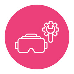Obraz premium VR Headset Repair Icon