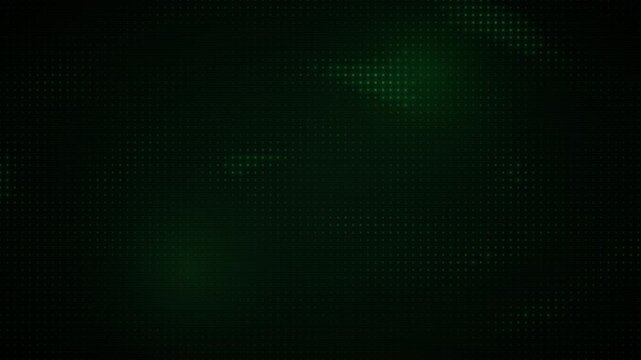Green digital grid texture flickering on dark screen background