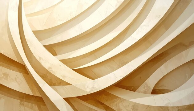 Abstract beige curves create a modern and elegant background.