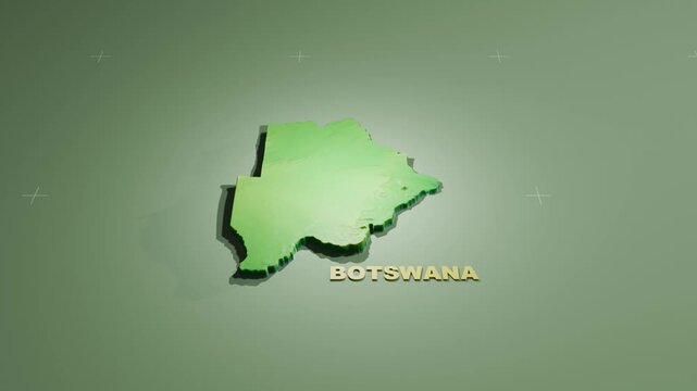 Detailed 3D Terrain and Elevation Map of Botswana