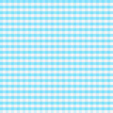 Bright Cyan Blue Gingham Checkered Pattern Background