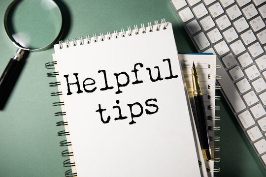 Helpful tips text on paper
