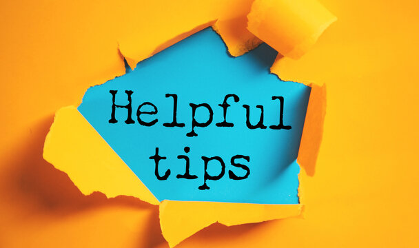 Helpful tips text on paper