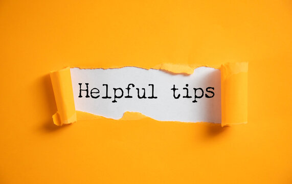 Helpful tips text on paper