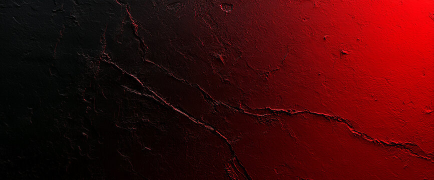 Abstract Dark Red and Black Cracked Wall Surface Texture Background.
