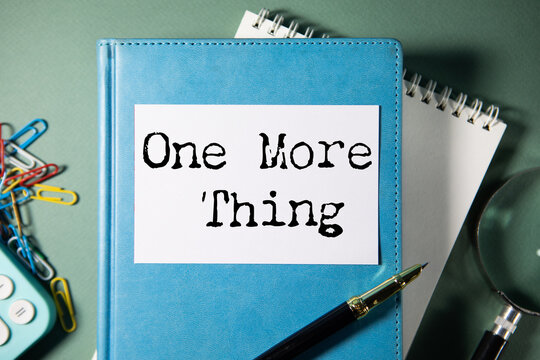 paper reveals text saying one more thing