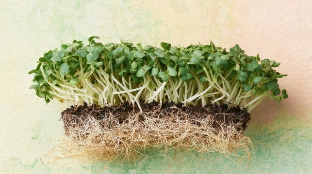 Microgreens Roots Soil Plant Green Sprouts Agriculture growth seedling
