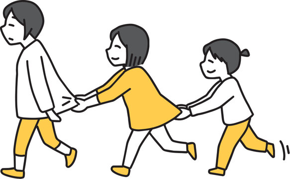 お姉ちゃんに甘える次女と三女