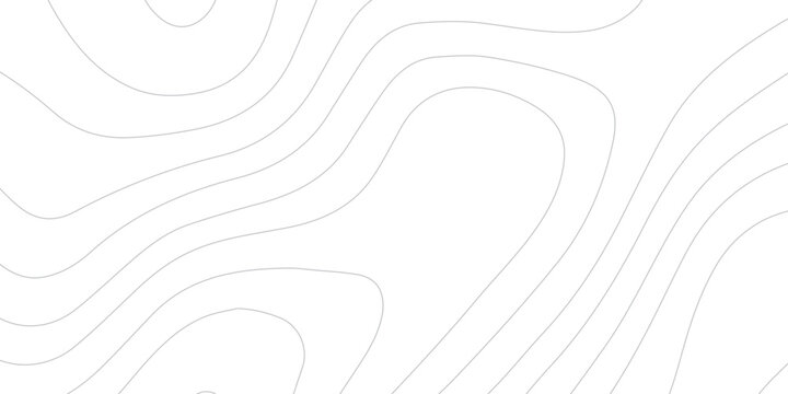 Detailed Black and White Topographic Contour Background, Abstract Mountain Landscape Lines, Geographic Map Curves and Seamless Vector Illustration