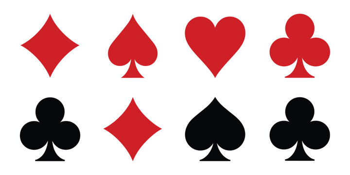 Full Deck Playing Cards Featuring Face Cards, Numbered Cards and Classic Suits for Casino Games, Poker, Gambling, Gaming, Entertainment and Card Game Design