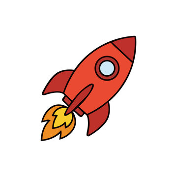 space rocket vector illustration