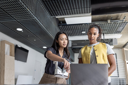 Women Engaging with virtual reality Technology Tools