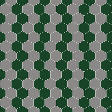 Patr&oacute;n de panal geom&eacute;trico en verde bosque y marfil sin costuras