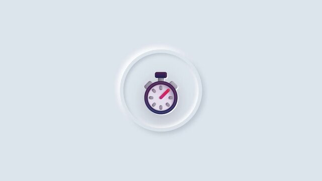 Minimalist stopwatch icons arranged in a grid pattern on white