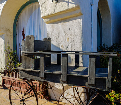 Antique Buckboard Wagon in Old Town Historical Park, San Diego, USA