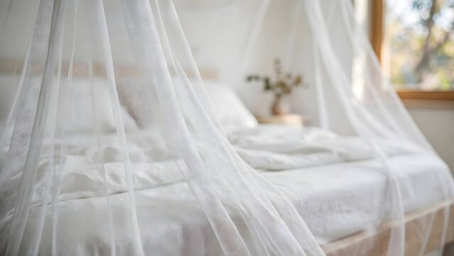 A protective bed net represents practical strategies for reducing exposure to disease vectors