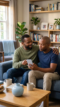 Man and his partner encouraging each other to prioritize routine healthcare appointments, Blue November: prostate cancer awareness and prevention
