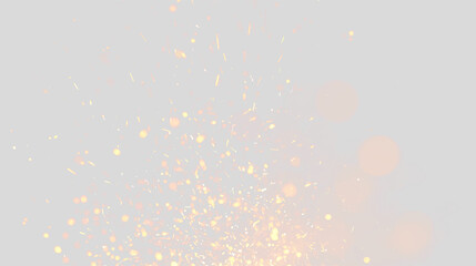 Intense fire sparks and glowing burning embers exploding upward. Realistic flying flame particle overlay on transparent background. Campfire bokeh sparkles © denzelll