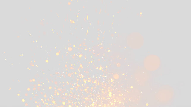 Intense fire sparks and glowing burning embers exploding upward. Realistic flying flame particle overlay on transparent background. Campfire bokeh sparkles