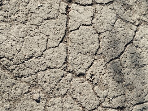 Gros plan sur de la terre craquel&eacute;e &agrave; la campagne