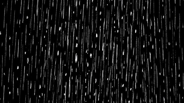 Sketch Hand Drawn Rain Animation with Artistic Texture
