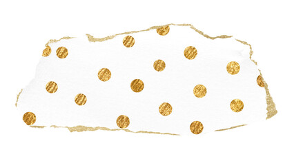 Gold polka dot png pattern sticker, ripped paper, transparent background © Rawpixel.com