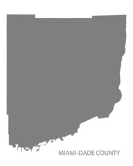 Obraz premium Miami-Dade County Map, Florida, USA