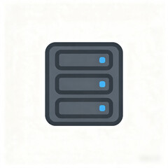 Fototapeta premium Minimalist Server Line Icon