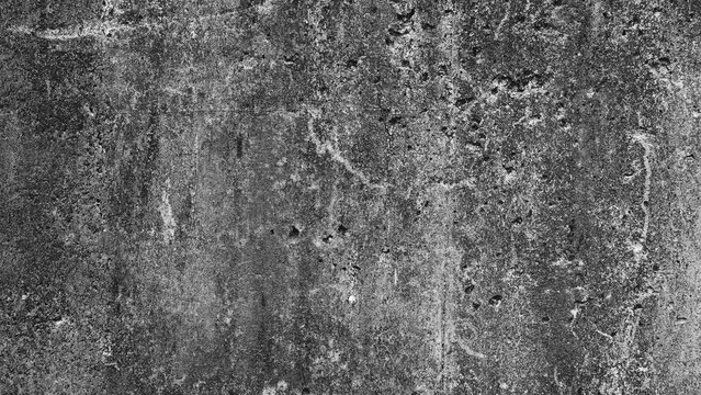 Detailed monochrome concrete texture with rough aggregate, irregular mineral particles, weathered marks, and subtle tonal variation across an industrial surface.