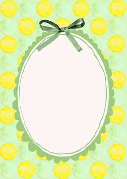 frame with polka dots