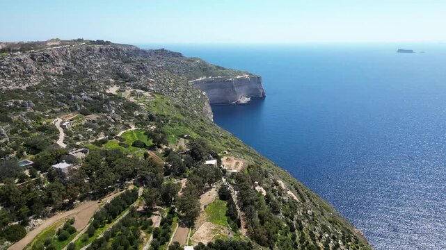 Dingli High Cliffs, Malta, aerial shots, hdr