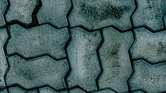 Interlocking concrete pavers textured surface