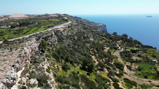 Dingli High Cliffs, Malta, aerial shots, hdr