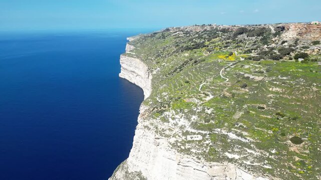 Dingli High Cliffs, Malta, aerial shots, hdr
