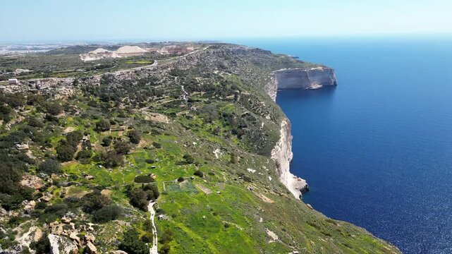 Dingli High Cliffs, Malta, aerial shots, hdr