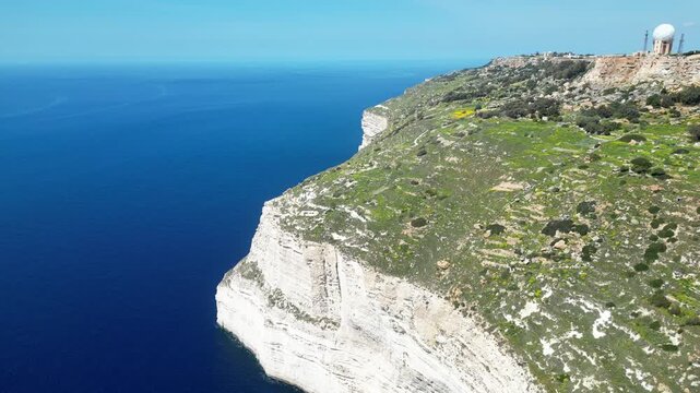 Dingli High Cliffs, Malta, aerial shots, hdr