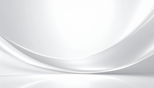 Elegant white and silver gradient background with curves