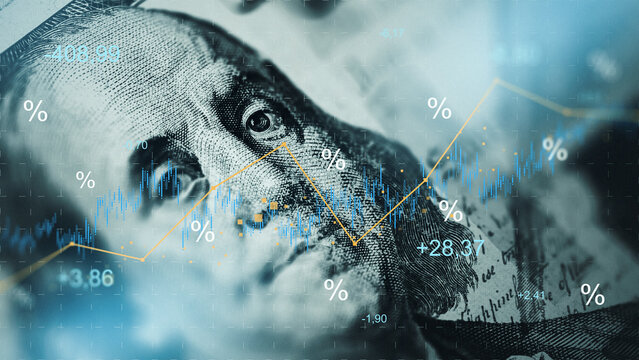 Chart showing money trends and statistics during economic changes