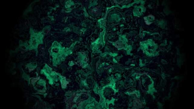 Abstract dark green fluid marble pattern liquid motion graphic animation background